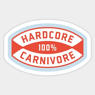 100% Hardcore Carnivore Sticker